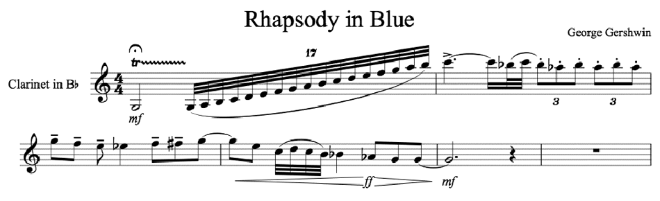 sheet music for Rhapsody in Blue